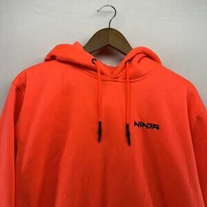 Ninja Sweatshirt Men's Medium Neon Pink Hoodie Embroidered Spellout Gaming Merch